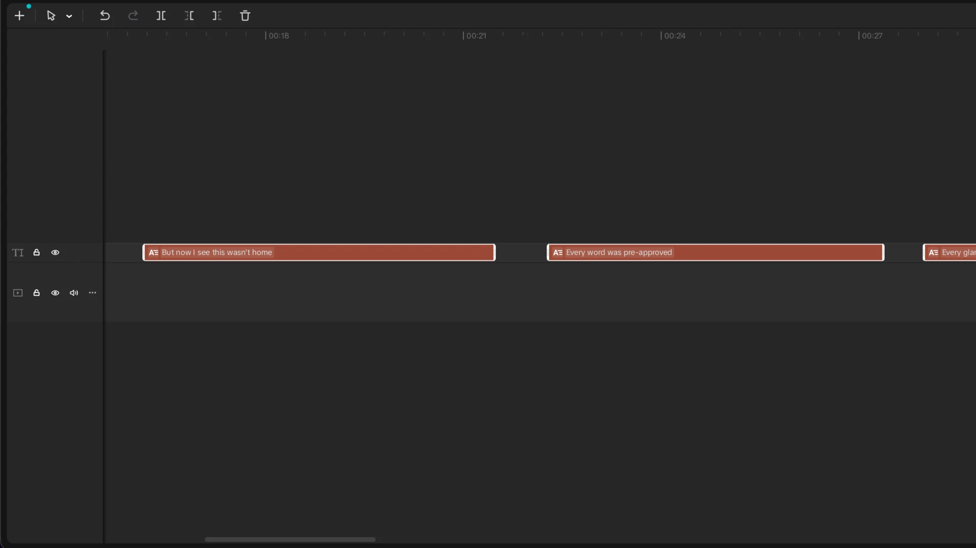 Timed SRT subtitles imported onto a CapCut timeline